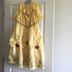 Disney Belle Costume dress and tiara with Elena shoes go great together